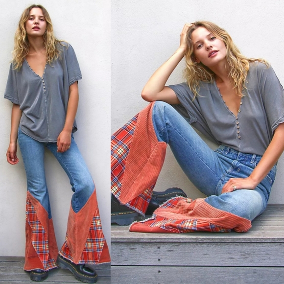 Free People Flashback Flare Jeans NWT Hard to Find Bell Bottoms Hippie 90s Y2K - Picture 1 of 6